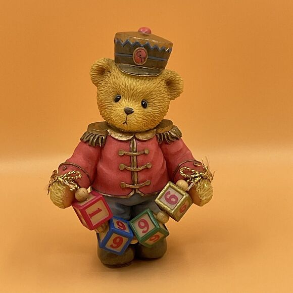 Cherished Teddies Jeffrey 1996 Striking Up Another Year Enesco New Years Figure - Picture 1 of 7
